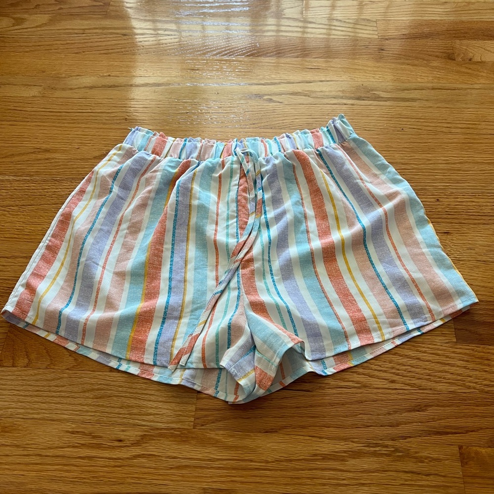 BNDI rainbow drawstring shorts